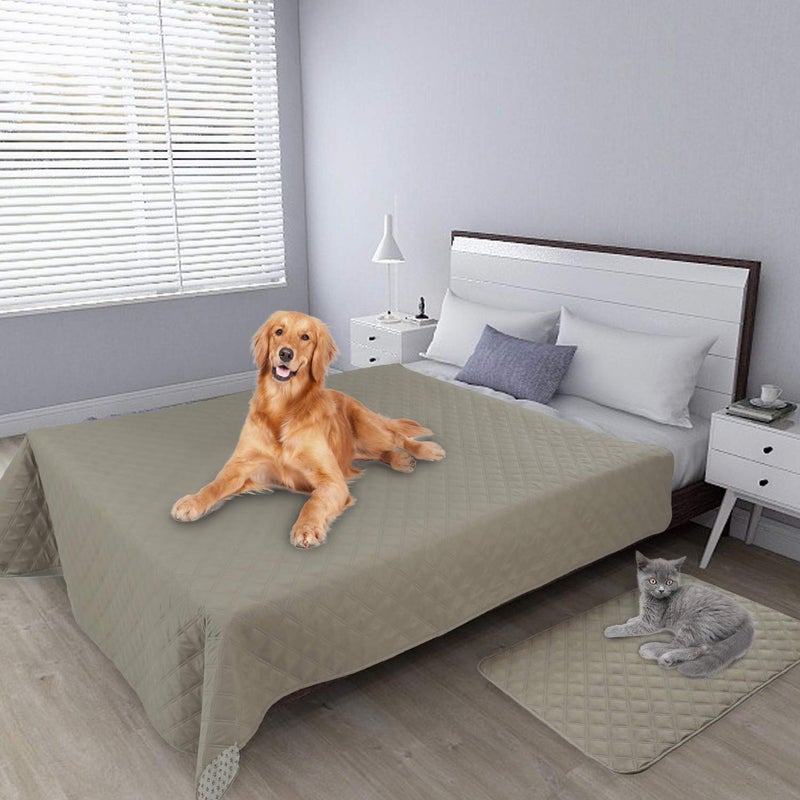 Easy-Going 100% Waterproof Dog Bed Cover, Non-Slip Pet Blanket for Furniture, Washable Couch Cover, Repleasement Sofa Cover (120X82 in,Beige) - Image 2